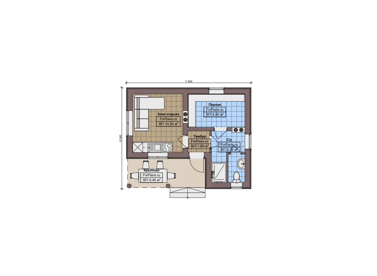 Планировка Одноэтажный дом F-14948