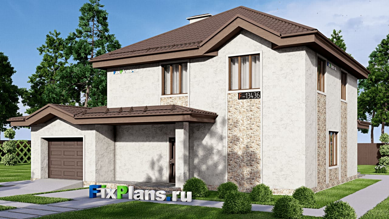 Двухэтажный дом F-13436 — фасад